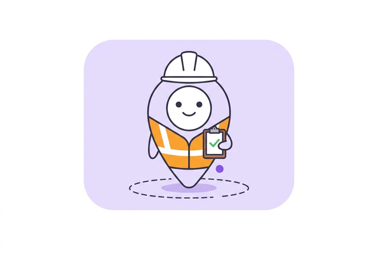 Worker with checklist illustration
